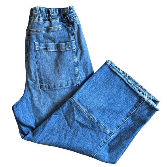 Anthropologie Pilcro Izzie Relaxed Pull-On Barrel High Waist Jeans Size Medium - Picture 4 of 12